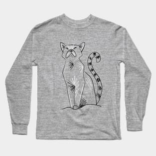 Charcoal Cat Long Sleeve T-Shirt